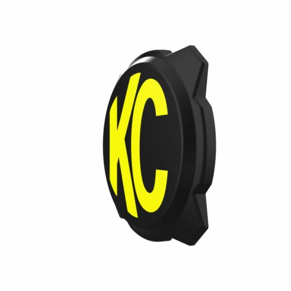 KC HiLites 6" Pro6 Gravity Black / Yellow KC Logo Light Shield Covers