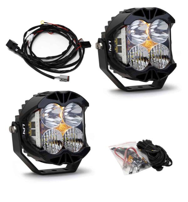 Baja Designs 297803 LP4 Pro Series LED Lights Clear Driving Combo PAIR with harness