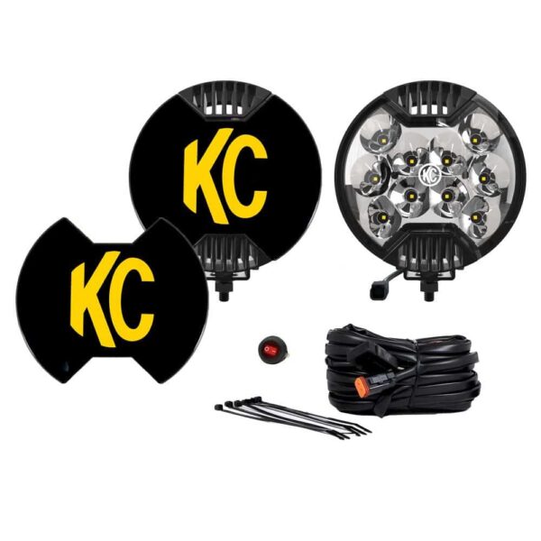 KC HiLiTES 100 6" SlimLite LED - 2-Light System - 50W Spot Beam