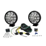 KC HiLiTES 451 Apollo Pro 5" 55w Driving Light Spread Beam with Integrated Stone Guard - Pair Pack System